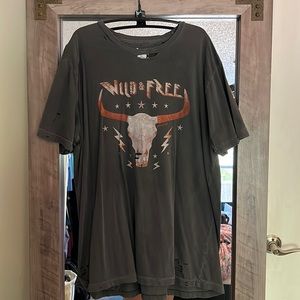 Wild and Free Distressed Tee